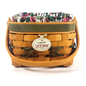 Longaberger 2000 Tree Trimming Let It Snow Basket 4 Piece Set